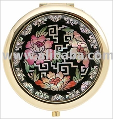 Compact case and Hand mirror with inlaid [ Mother of Pearl Mirror ]  Made in Korea