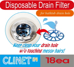 CLINET_iN(Disposable hair catcher for bathtub drain)  Made in Korea